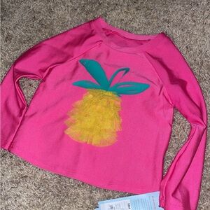 Cat & Jack Pink Rashguard with Pineapple Design